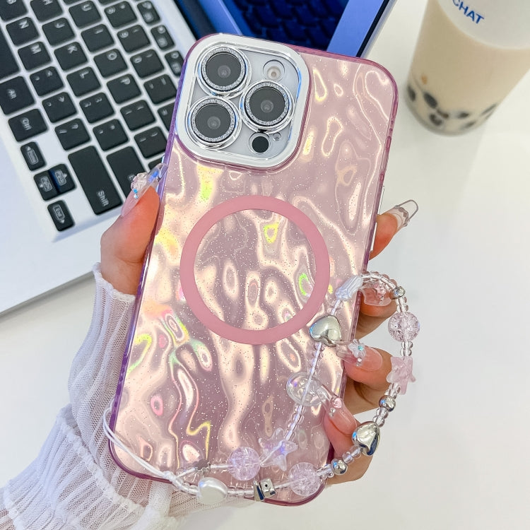 Plating Texture Wristband MagSafe TPU Phone Case with Glitter Lens Film, Series 13