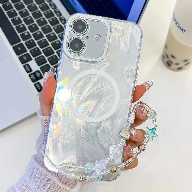 Plating Texture Wristband MagSafe TPU Phone Case with Glitter Lens Film, Series 2