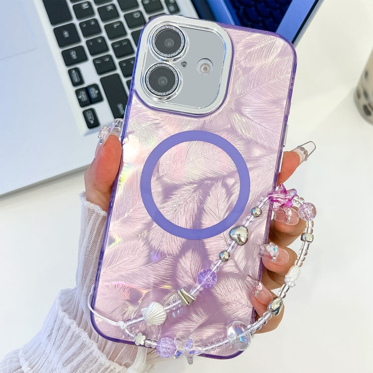 Plating Texture Wristband MagSafe TPU Phone Case with Glitter Lens Film, Series 4