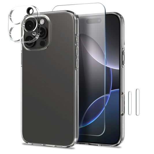 NORTHJO 4 in 1 TPU Phone Case with Screen Film and Lens Film and Camera Control Button Cover