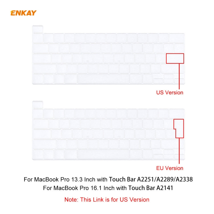 ENKAY for MacBook Pro 16 inch (A2141) TPU Soft Keyboard Protector