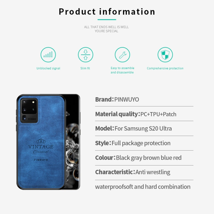 PINWUYO Zun Series PC + TPU + Skin Waterproof And Anti-fall All-inclusive Protective Shell, For Galaxy S20 Ultra, For Galaxy A51 / M40S, For Galaxy A91 / S10 Lite, For Huawei Nova 6, For Huawei Nova 6 SE, For Huawei Honor V30 / V30 Pro