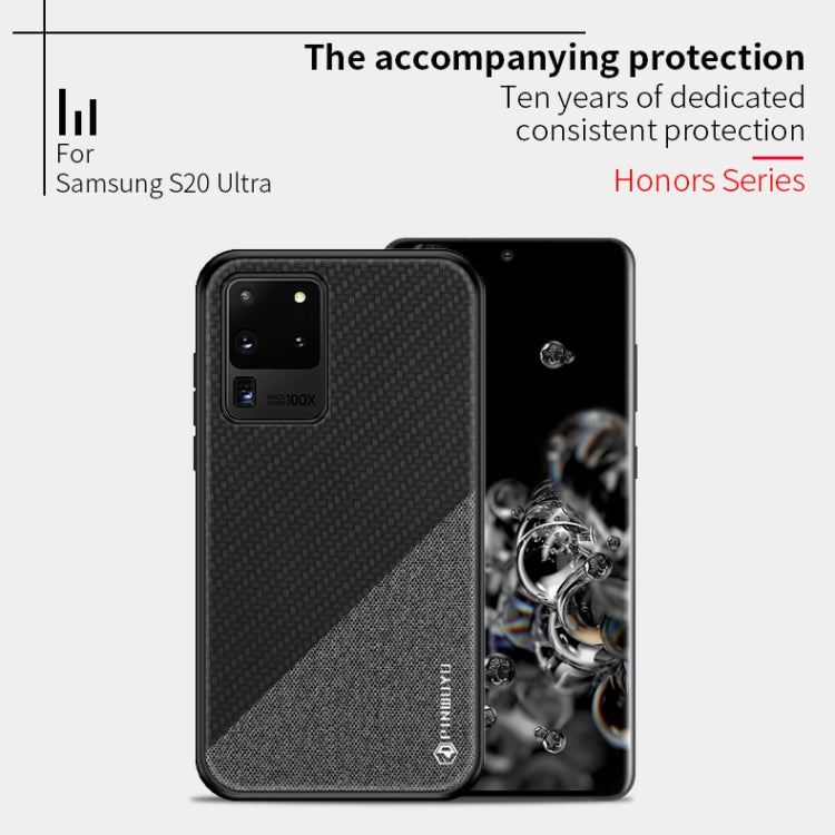 PINWUYO Rong Series  Shockproof PC + TPU+ Chemical Fiber Cloth Protective Case, For Galaxy S20 Ultra, For Galaxy A51 / M40s, For Galaxy A91 / S10 Lite, For Huawei Nova 6, For Huawei Nova 6 SE, For Huawei Honor V30 / V30 Pro