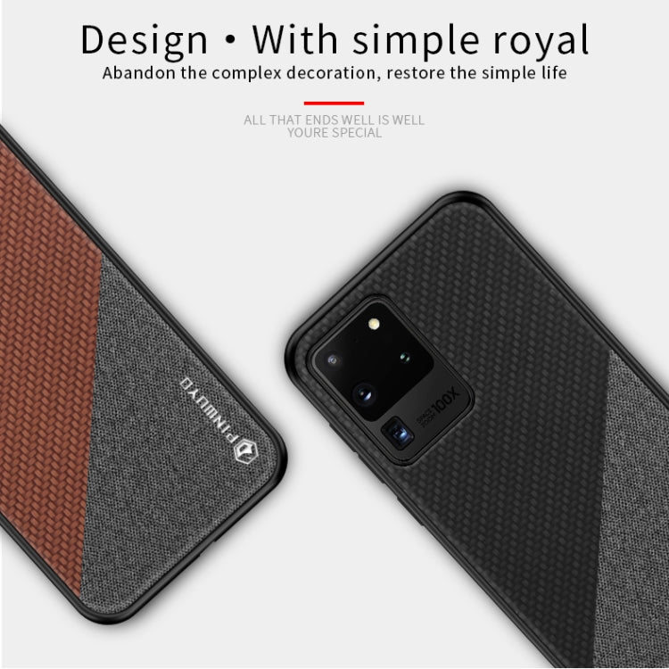 PINWUYO Rong Series  Shockproof PC + TPU+ Chemical Fiber Cloth Protective Case, For Galaxy S20 Ultra, For Galaxy A51 / M40s, For Galaxy A91 / S10 Lite, For Huawei Nova 6, For Huawei Nova 6 SE, For Huawei Honor V30 / V30 Pro