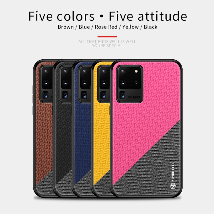 PINWUYO Rong Series  Shockproof PC + TPU+ Chemical Fiber Cloth Protective Case, For Galaxy S20 Ultra, For Galaxy A51 / M40s, For Galaxy A91 / S10 Lite, For Huawei Nova 6, For Huawei Nova 6 SE, For Huawei Honor V30 / V30 Pro