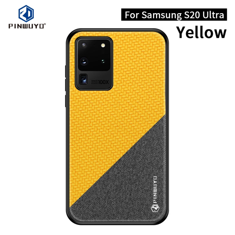 PINWUYO Rong Series  Shockproof PC + TPU+ Chemical Fiber Cloth Protective Case, For Galaxy S20 Ultra, For Galaxy A51 / M40s, For Galaxy A91 / S10 Lite, For Huawei Nova 6, For Huawei Nova 6 SE, For Huawei Honor V30 / V30 Pro