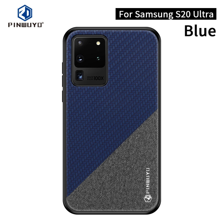 PINWUYO Rong Series  Shockproof PC + TPU+ Chemical Fiber Cloth Protective Case, For Galaxy S20 Ultra, For Galaxy A51 / M40s, For Galaxy A91 / S10 Lite, For Huawei Nova 6, For Huawei Nova 6 SE, For Huawei Honor V30 / V30 Pro