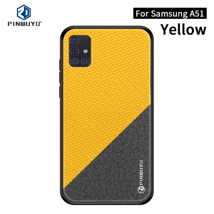 PINWUYO Rong Series  Shockproof PC + TPU+ Chemical Fiber Cloth Protective Case, For Galaxy S20 Ultra, For Galaxy A51 / M40s, For Galaxy A91 / S10 Lite, For Huawei Nova 6, For Huawei Nova 6 SE, For Huawei Honor V30 / V30 Pro