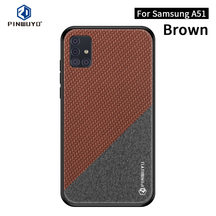 PINWUYO Rong Series  Shockproof PC + TPU+ Chemical Fiber Cloth Protective Case, For Galaxy S20 Ultra, For Galaxy A51 / M40s, For Galaxy A91 / S10 Lite, For Huawei Nova 6, For Huawei Nova 6 SE, For Huawei Honor V30 / V30 Pro