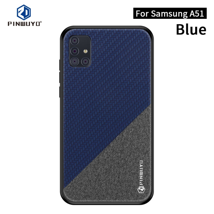 PINWUYO Rong Series  Shockproof PC + TPU+ Chemical Fiber Cloth Protective Case, For Galaxy S20 Ultra, For Galaxy A51 / M40s, For Galaxy A91 / S10 Lite, For Huawei Nova 6, For Huawei Nova 6 SE, For Huawei Honor V30 / V30 Pro