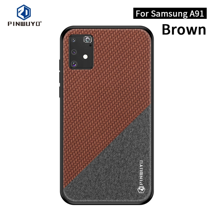 PINWUYO Rong Series  Shockproof PC + TPU+ Chemical Fiber Cloth Protective Case, For Galaxy S20 Ultra, For Galaxy A51 / M40s, For Galaxy A91 / S10 Lite, For Huawei Nova 6, For Huawei Nova 6 SE, For Huawei Honor V30 / V30 Pro