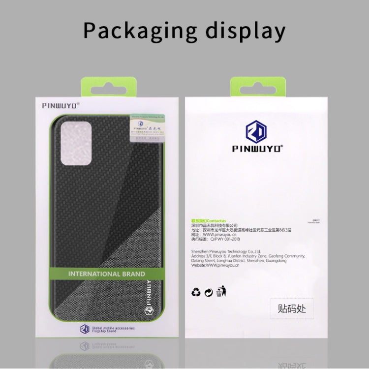 PINWUYO Rong Series  Shockproof PC + TPU+ Chemical Fiber Cloth Protective Case