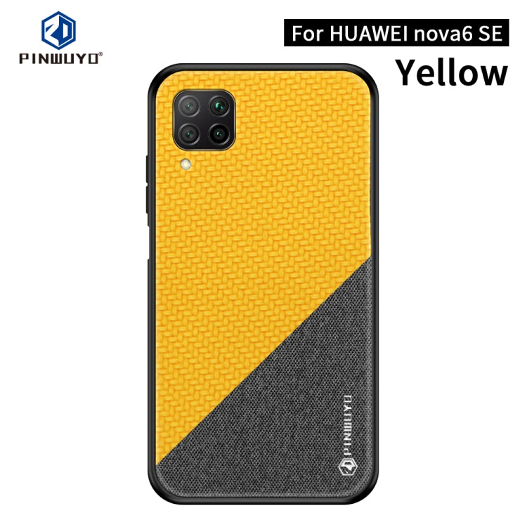 PINWUYO Rong Series  Shockproof PC + TPU+ Chemical Fiber Cloth Protective Case, For Galaxy S20 Ultra, For Galaxy A51 / M40s, For Galaxy A91 / S10 Lite, For Huawei Nova 6, For Huawei Nova 6 SE, For Huawei Honor V30 / V30 Pro