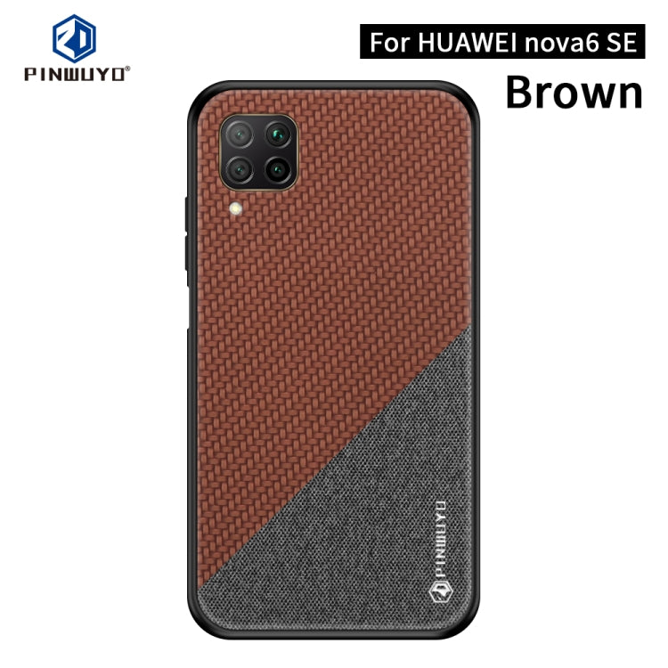 PINWUYO Rong Series  Shockproof PC + TPU+ Chemical Fiber Cloth Protective Case, For Galaxy S20 Ultra, For Galaxy A51 / M40s, For Galaxy A91 / S10 Lite, For Huawei Nova 6, For Huawei Nova 6 SE, For Huawei Honor V30 / V30 Pro