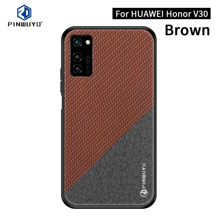 PINWUYO Rong Series  Shockproof PC + TPU+ Chemical Fiber Cloth Protective Case, For Galaxy S20 Ultra, For Galaxy A51 / M40s, For Galaxy A91 / S10 Lite, For Huawei Nova 6, For Huawei Nova 6 SE, For Huawei Honor V30 / V30 Pro