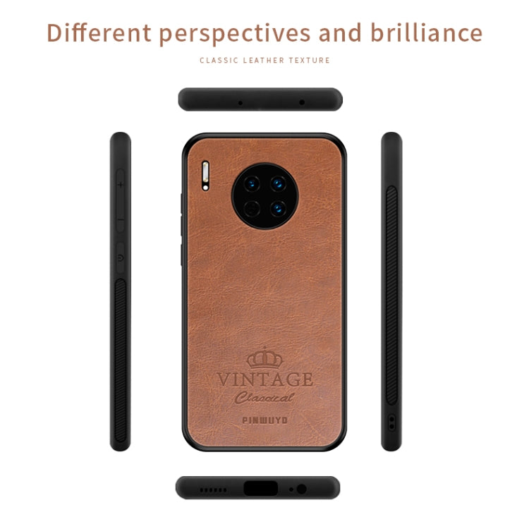 PINWUYO Pin Rui Series Classical Leather PC + TPU + PU Leather Waterproof Anti-fall All-inclusive Protective Case, For Huawei Mate 30 5G (Leather), For Huawei Mate 30 Pro 5G (Leather)