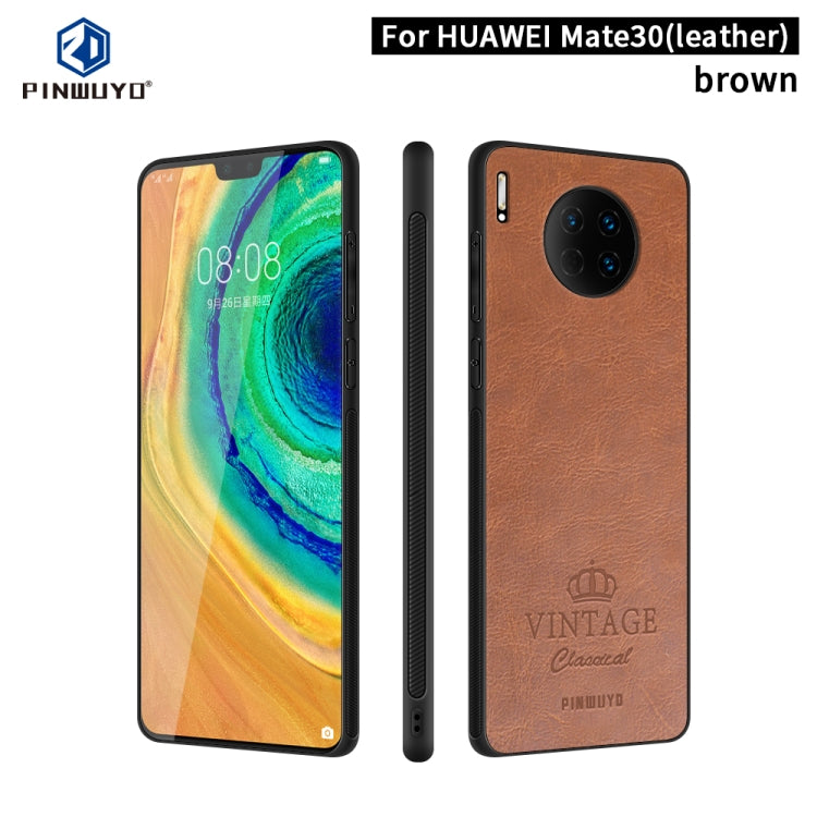 PINWUYO Pin Rui Series Classical Leather PC + TPU + PU Leather Waterproof Anti-fall All-inclusive Protective Case, For Huawei Mate 30 5G (Leather), For Huawei Mate 30 Pro 5G (Leather)