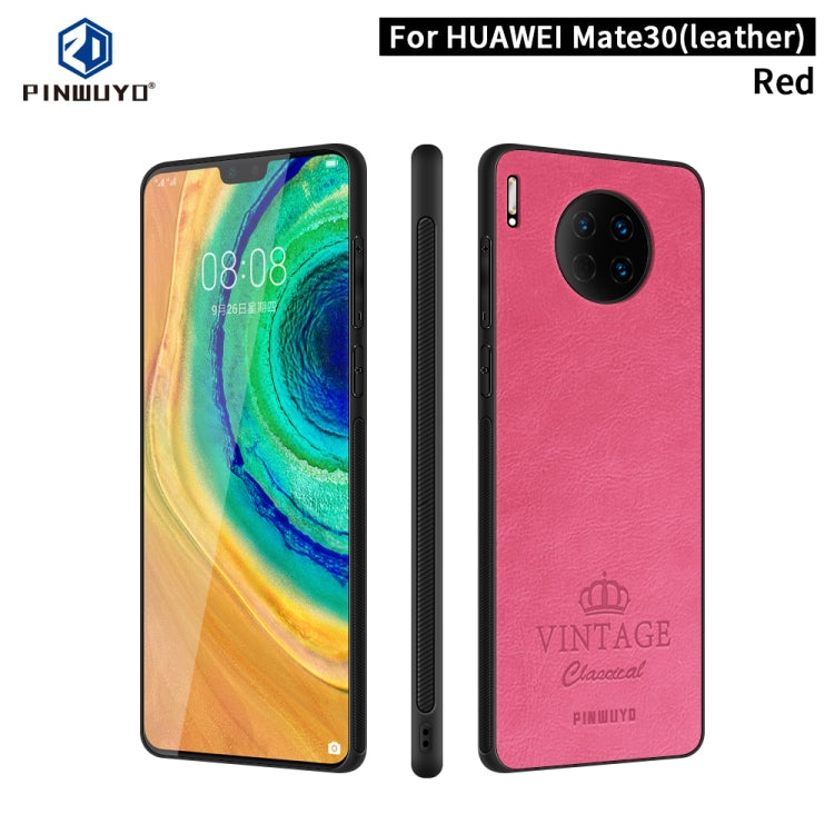 PINWUYO Pin Rui Series Classical Leather PC + TPU + PU Leather Waterproof Anti-fall All-inclusive Protective Case, For Huawei Mate 30 5G (Leather), For Huawei Mate 30 Pro 5G (Leather)