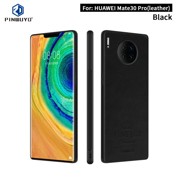 PINWUYO Pin Rui Series Classical Leather PC + TPU + PU Leather Waterproof Anti-fall All-inclusive Protective Case, For Huawei Mate 30 5G (Leather), For Huawei Mate 30 Pro 5G (Leather)