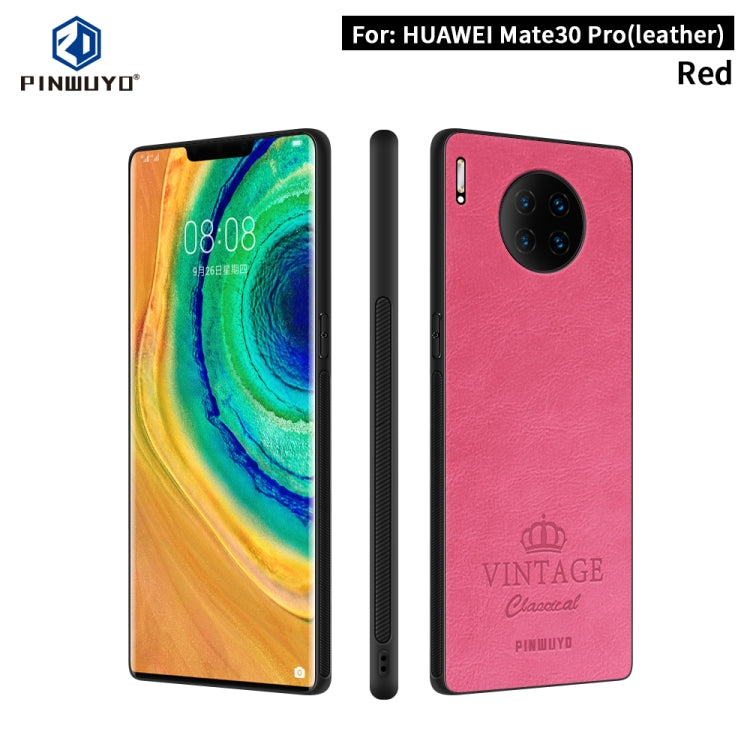 PINWUYO Pin Rui Series Classical Leather PC + TPU + PU Leather Waterproof Anti-fall All-inclusive Protective Case, For Huawei Mate 30 5G (Leather), For Huawei Mate 30 Pro 5G (Leather)