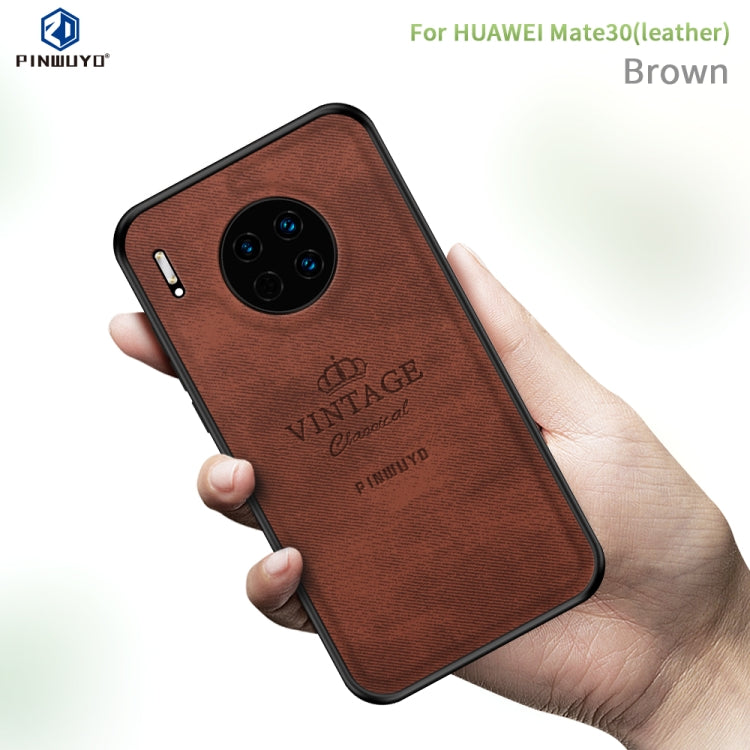 PINWUYO Zun Series PC + TPU + Skin Waterproof Anti-fall All-inclusive Protective Case, For Huawei Mate 30 5G (Leather), For Huawei Mate 30 Pro 5G (Leather)