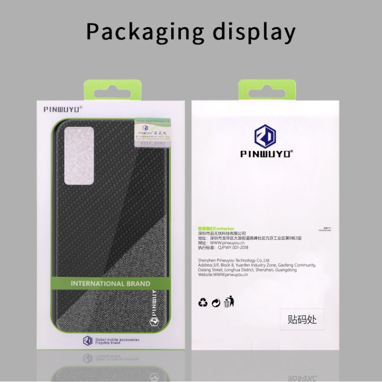 PINWUYO Rong Series  Shockproof PC + TPU+ Chemical Fiber Cloth Protective Cover