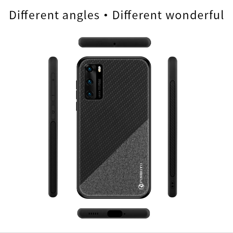 PINWUYO Rong Series  Shockproof PC + TPU+ Chemical Fiber Cloth Protective Cover, For Huawei P40, For Huawei P40 pro / P40pro+, For Galaxy A01, For Galaxy?A21, For Xiaomi 10 / 10pro, For Xiaomi  RedMi K30