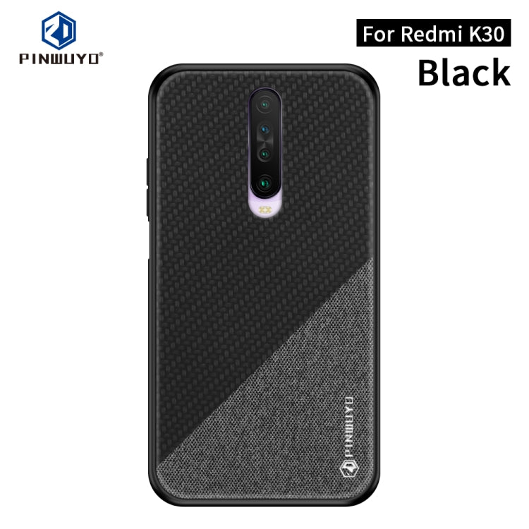 PINWUYO Rong Series  Shockproof PC + TPU+ Chemical Fiber Cloth Protective Cover, For Huawei P40, For Huawei P40 pro / P40pro+, For Galaxy A01, For Galaxy?A21, For Xiaomi 10 / 10pro, For Xiaomi  RedMi K30