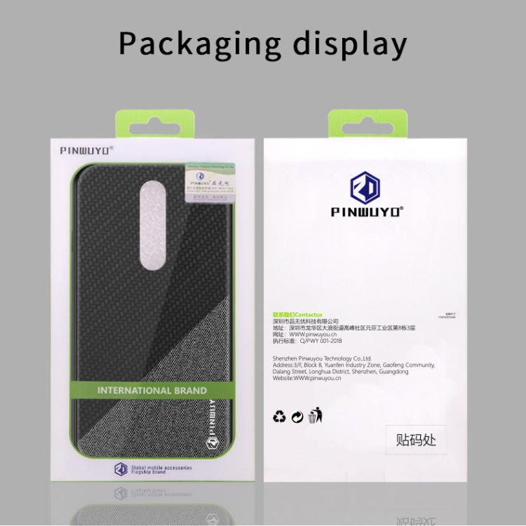 PINWUYO Rong Series  Shockproof PC + TPU+ Chemical Fiber Cloth Protective Cover