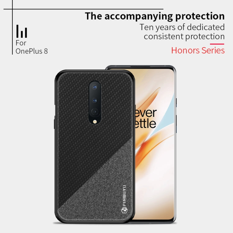 PINWUYO Rong Series  Shockproof PC + TPU+ Chemical Fiber Cloth Protective Cover, For Oneplus 8, For Oneplus 8 Pro, For Huawei Y7P/P40Lite E/Honor9C