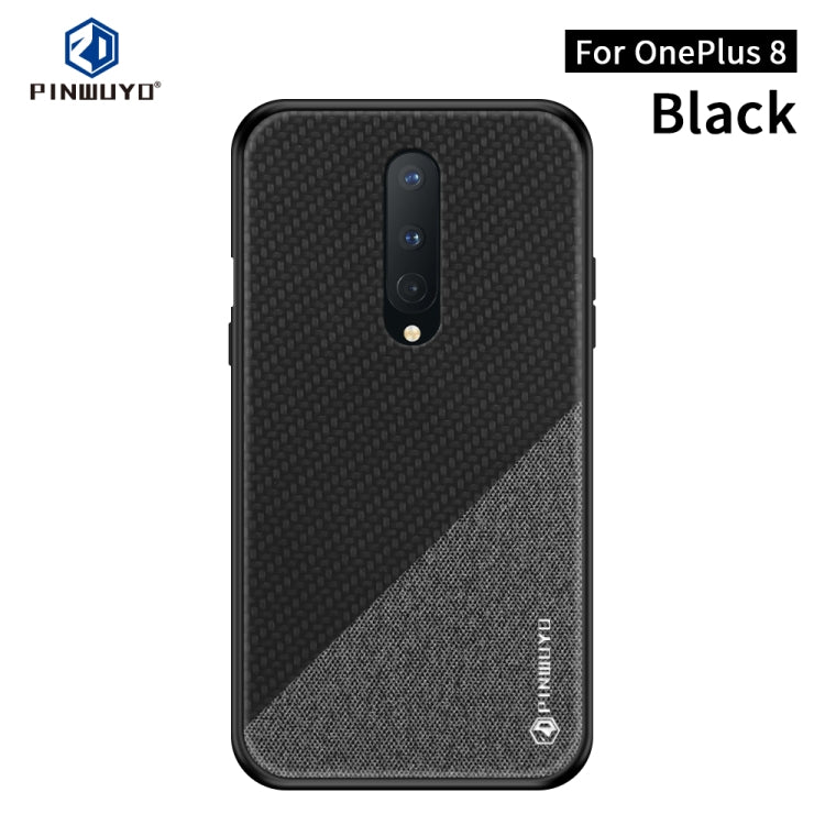 PINWUYO Rong Series  Shockproof PC + TPU+ Chemical Fiber Cloth Protective Cover, For Oneplus 8, For Oneplus 8 Pro, For Huawei Y7P/P40Lite E/Honor9C