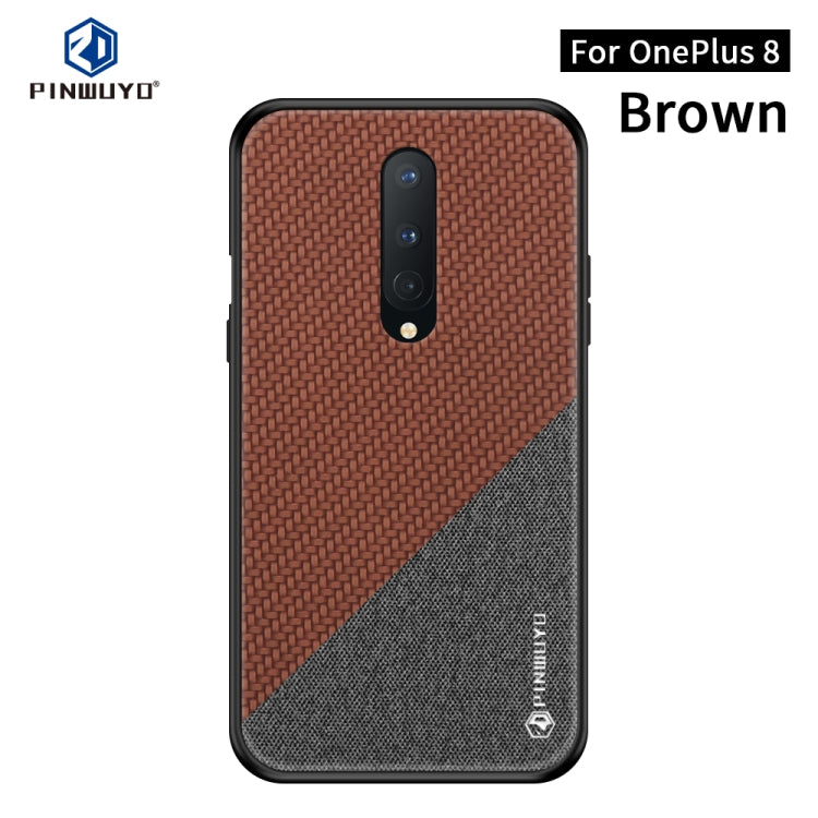 PINWUYO Rong Series  Shockproof PC + TPU+ Chemical Fiber Cloth Protective Cover, For Oneplus 8, For Oneplus 8 Pro, For Huawei Y7P/P40Lite E/Honor9C