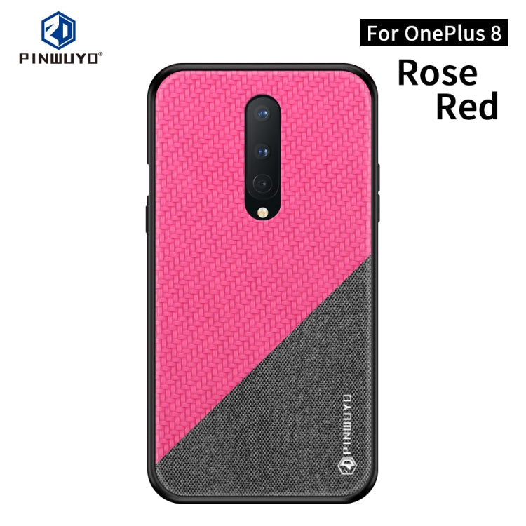 PINWUYO Rong Series  Shockproof PC + TPU+ Chemical Fiber Cloth Protective Cover, For Oneplus 8, For Oneplus 8 Pro, For Huawei Y7P/P40Lite E/Honor9C