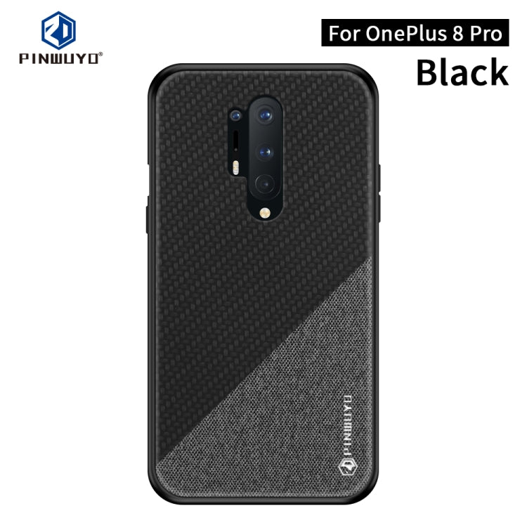 PINWUYO Rong Series  Shockproof PC + TPU+ Chemical Fiber Cloth Protective Cover, For Oneplus 8, For Oneplus 8 Pro, For Huawei Y7P/P40Lite E/Honor9C