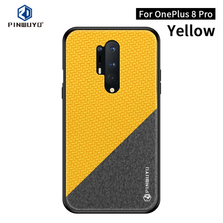 PINWUYO Rong Series  Shockproof PC + TPU+ Chemical Fiber Cloth Protective Cover, For Oneplus 8, For Oneplus 8 Pro, For Huawei Y7P/P40Lite E/Honor9C