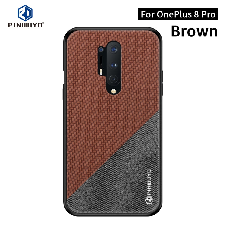 PINWUYO Rong Series  Shockproof PC + TPU+ Chemical Fiber Cloth Protective Cover, For Oneplus 8, For Oneplus 8 Pro, For Huawei Y7P/P40Lite E/Honor9C