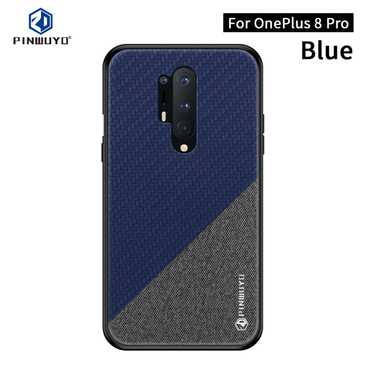 PINWUYO Rong Series  Shockproof PC + TPU+ Chemical Fiber Cloth Protective Cover, For Oneplus 8, For Oneplus 8 Pro, For Huawei Y7P/P40Lite E/Honor9C