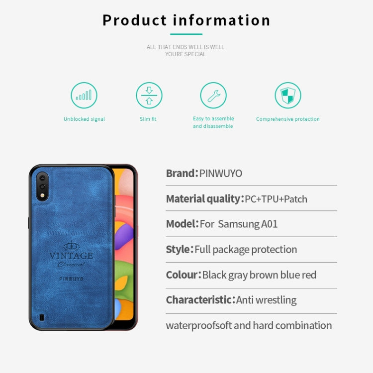 PINWUYO Zun Series PC + TPU + Skin Waterproof And Anti-fall All-inclusive Protective Shell, For Galaxy A01, For Galaxy A21, For Galaxy A41, For Galaxy A81, For Oneplus 8, For Oneplus 8 Pro