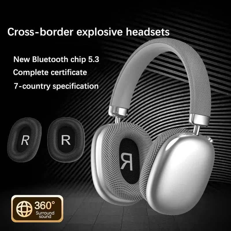 Fashion P959 Wireless Bluetooth Game Headphones Hifi Smart Noise Cancelling Headset 3d Stereo Earphones Sports Headphone Mic