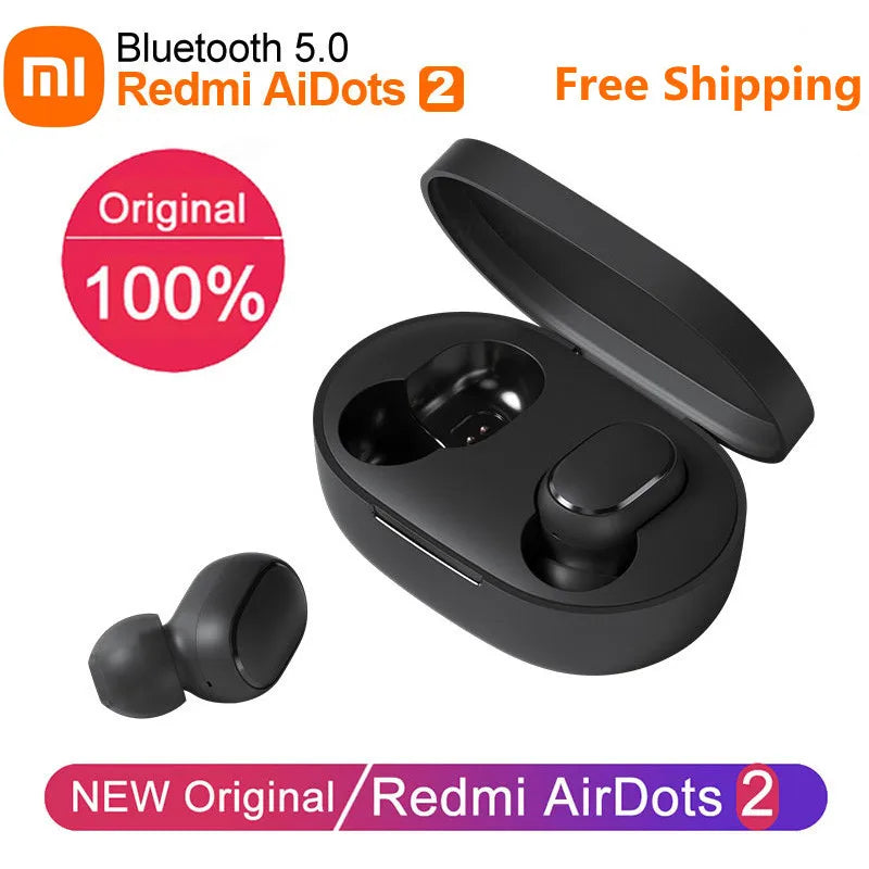 New Original Xiaomi Redmi AirDots 2 Fone Wireless Earphone Bluetooth Headphones Mi Ture Wireless Headphones In-Ear Earbuds