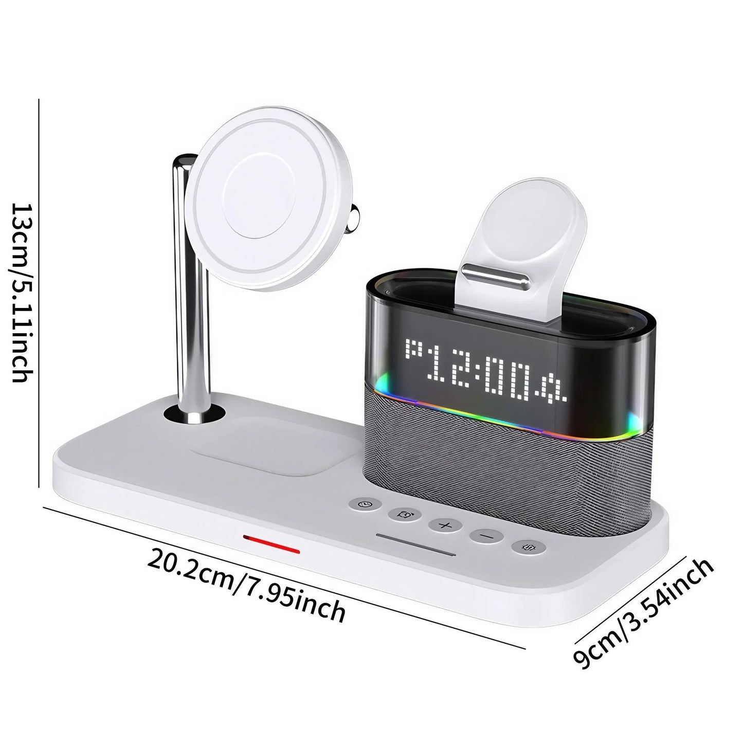 Wireless Charging Station for Magnetic Charging Stand for iPhone Series 15/14/13/12 iWatch Ultra/8/7/6/5 AirPods 3/2/Pro Samsung