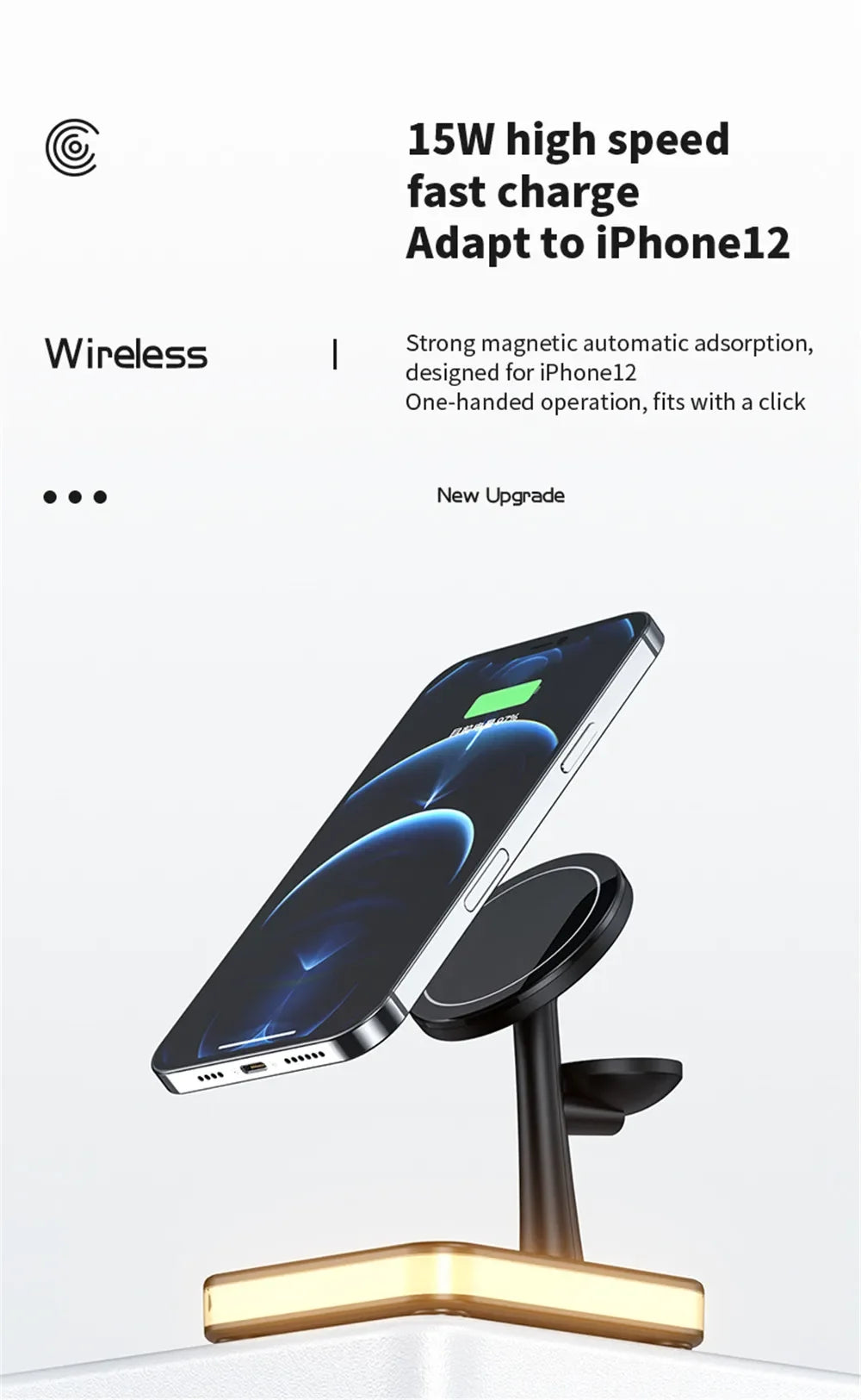 Magnetic 3 in 1 Wireless Charger for IPhone 13/14 15 16 Pro Max/12 15W Fast  Charging Dock Station  Apple Watch AirPods