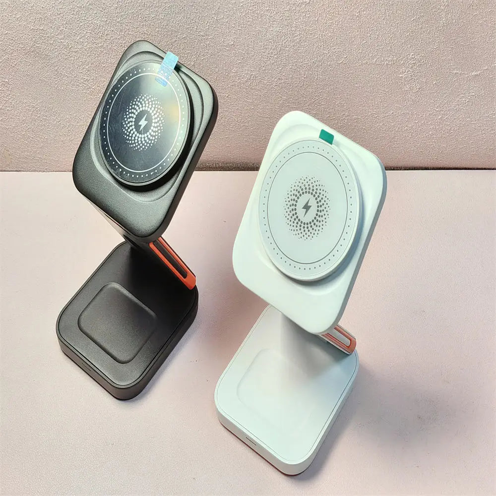 100W Wireless Charger 3 in 1 Magnetic Foldable Wireless Charging Station for iPhone 15 14 13 12 11 Pro Apple Watch 8 9 Airpods