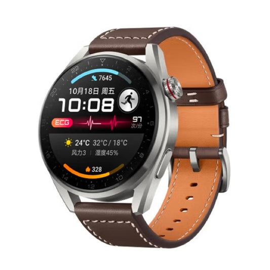 Original HUAWEI WATCH 3 Pro New Smart Sports Watch, Fashion Brown, Enjoyable Gray