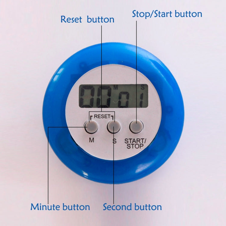 Round Magnetic Digital Countdown Timer Alarm Stand Kitchen Timer Cooking Alarm Clock