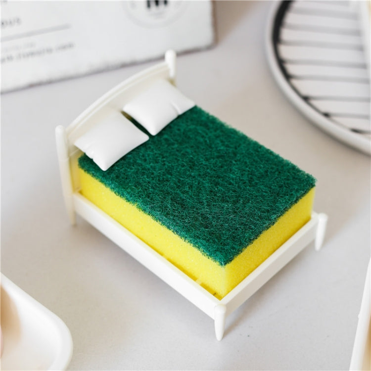 Creative Kitchen Scouring Pad Sponge Wipe Bed Shape Storage Rack Set