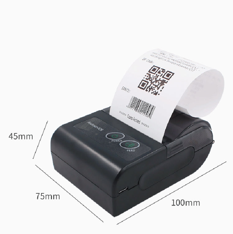 58HB6 Portable Bluetooth Thermal Printer Label Takeaway Receipt Machine, Supports Multi-Language & Symbol/Picture Printing