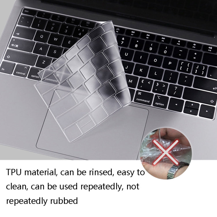 0.13mm Transparent TPU Laptop Keyboard Protective Film, For MacBook Air 11.6 inch A1370 & A1465, For MacBook Retina 12 inch A1534, For MacBook Pro 13.3 inch A1708 (without Touch Bar), For MacBook Air 13.3 inch A1369 & A1466