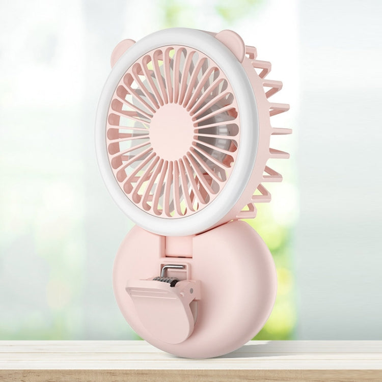 D11 Fill Light Clip Hanging Neck Fan Handheld Folding Mini USB Desktop Fan