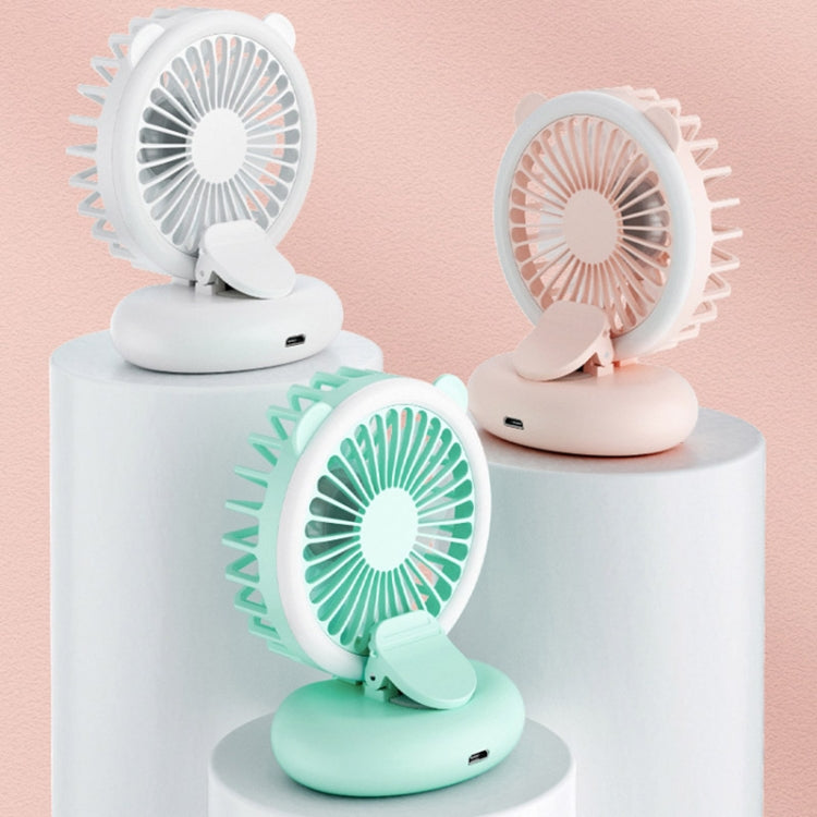 D11 Fill Light Clip Hanging Neck Fan Handheld Folding Mini USB Desktop Fan